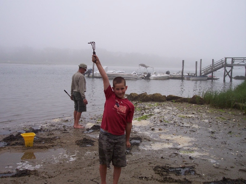 Clamming with my 11 year old near Orleans